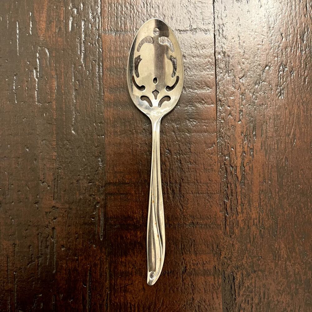 AMC Pierced Tablespoon Stainless Steel Fan Tip Satin Handle Japan Flatware